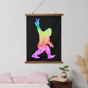 Peace Love Bigfoot         Hanging Tapestry