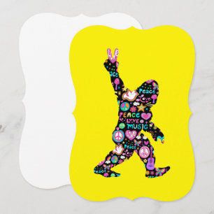 Peace Love Bigfoot Hippie Funny Bigfoot Lover