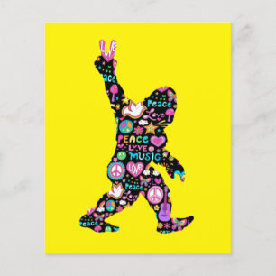 Peace Love Bigfoot Hippie Funny Bigfoot Lover    Flyer