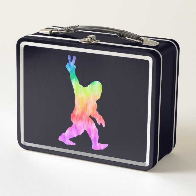 Peace Love Bigfoot        Metal Lunch Box (Front)
