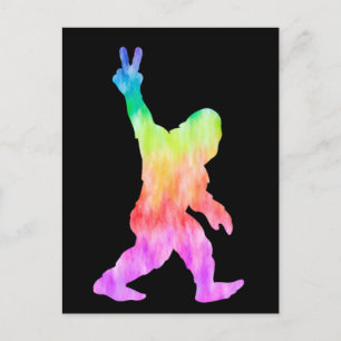 Peace Love Bigfoot Postcard