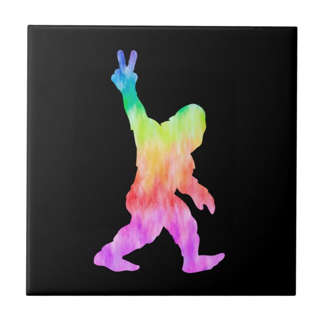Peace Love Bigfoot      Tile (Front)