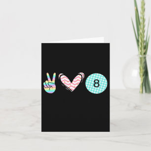 Peace Love Billiards Cute Design For Women Teen Gi Card