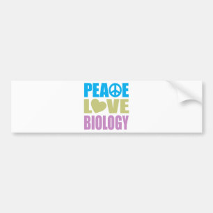 Peace Love Biology Bumper Sticker