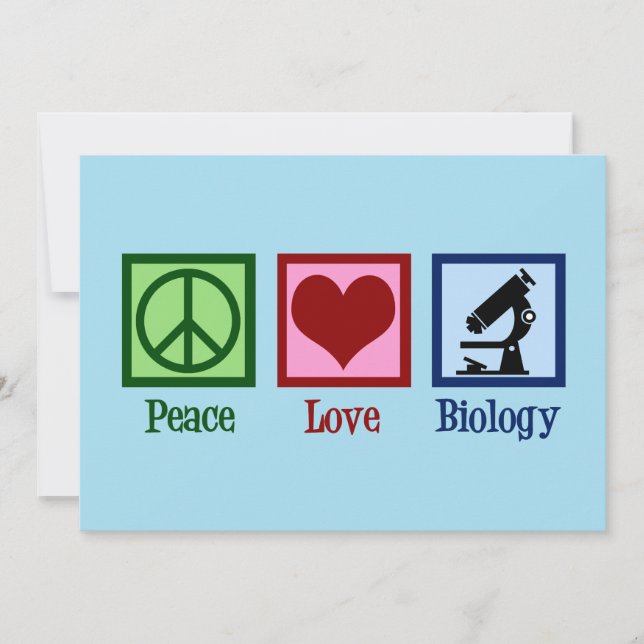 Peace Love Biology Holiday Card (Front)