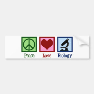 Peace Love Biology Teacher Bumper Sticker
