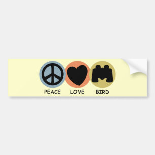 Peace Love Bird Bumper Sticker