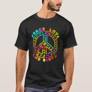 Peace Love Birds 60s 70s Vintage Retro Birders Bir T-Shirt