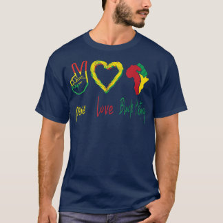 Peace, Love, Black History Month Black Pride Freed T-Shirt