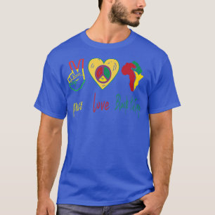 Peace, Love, Black History Month Black Pride Freed T-Shirt