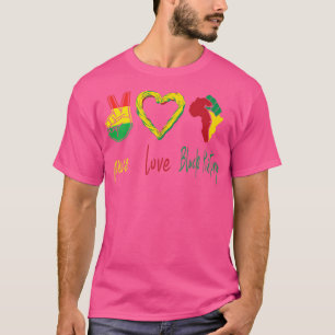 Peace, Love, Black History Month Black Pride Freed T-Shirt