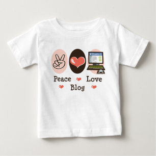 Peace Love Blog Baby Long Sleeve T shirt