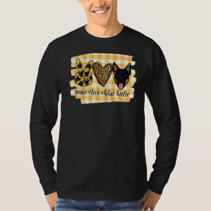 Peace Love Blue Heeler Dog Mum Mama Western Farm C T-Shirt