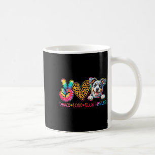 Peace Love Blue Heeler Tie Dye Dog Lover  Coffee Mug