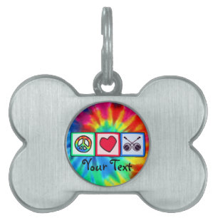 Peace, Love, Bluegrass Pet ID Tag