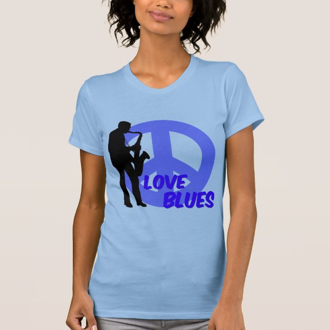 Peace love blues T-Shirt (Front)