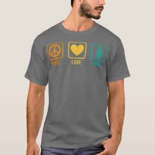 Peace Love Boba Graphic Tea Lover Tea Drinker Bubb T-Shirt