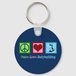 Peace Love Bodybuilding Key Ring