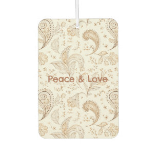 Peace Love Bohemian Hippie Sixties Paisley Car Air Freshener