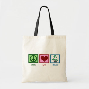 Peace Love Bonsai Tote Bag