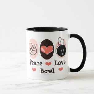 Peace Love Bowl Novelty Mug