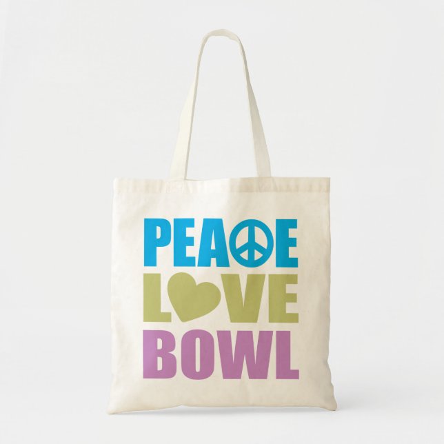 Peace Love Bowl Tote Bag (Front)