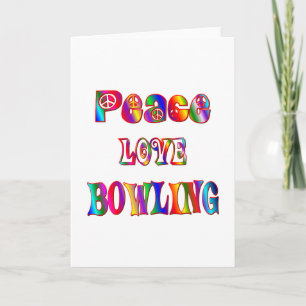 Peace Love Bowling Card