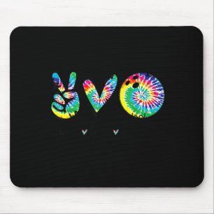 Peace Love Bowling Player Tie Dye Bowling Lovers Mouse Mat
