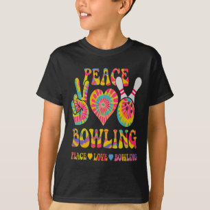 Peace Love Bowling Shirt Tie Dye Bowler Men Women