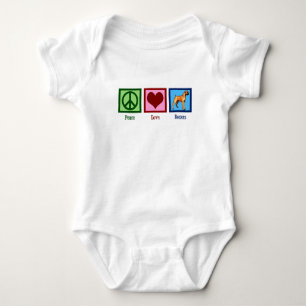 Peace Love Boxers Baby Bodysuit