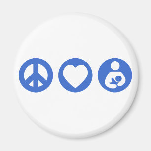 Peace Love Breastfeeding Magnet