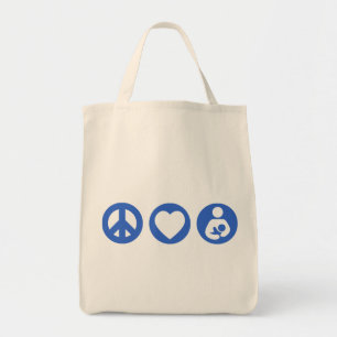 Peace Love Breastfeeding Tote Bag