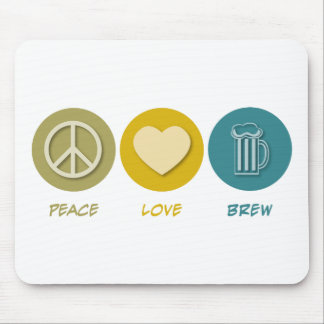 Peace Love Brew Mouse Mat