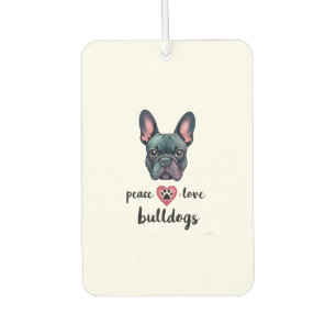 Peace Love Bulldogs Vintage Galaxy French Bulldog  Car Air Freshener