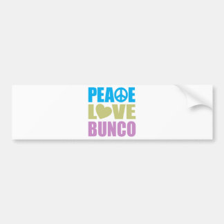 Peace Love Bunco Bumper Sticker