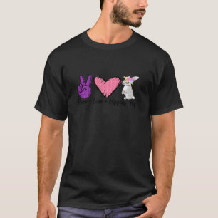 Peace Love Bunny Hippity Hop Rabbit Easter Funny H T-Shirt