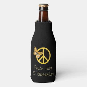 Peace Love & Butterflies Bottle Cooler