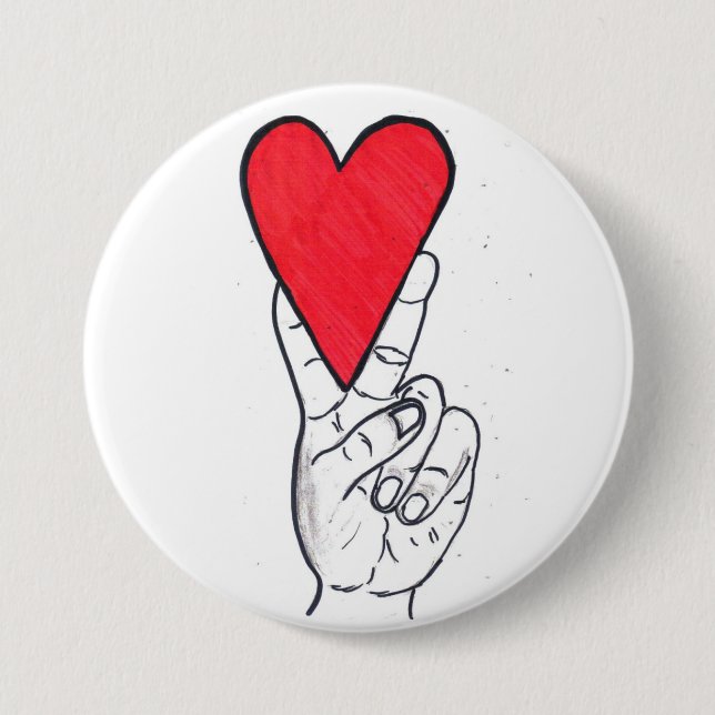 Peace love button large (Front)