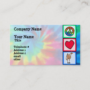 Peace, Love, Camels Business Card