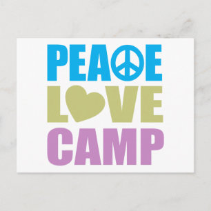 Peace Love Camp Postcard