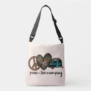 Peace Love Camping Crossbody Bag