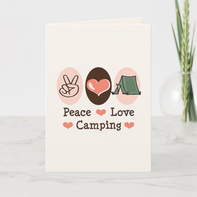 Peace Love Camping Greeting Card (Front)