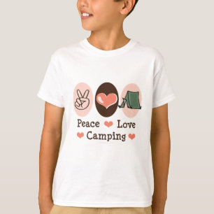 Peace Love Camping Kids T shirt