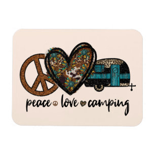Peace, Love, Camping Magnet