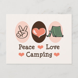 Peace Love Camping Postcard