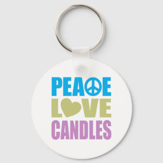 Peace Love Candles Key Ring