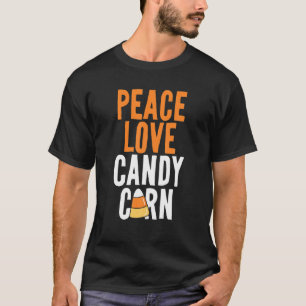 Peace Love Candy Corn Funny Kids Adults Halloween T-Shirt