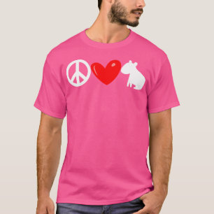 Peace Love Capybara Animal Lover Capybara T-Shirt