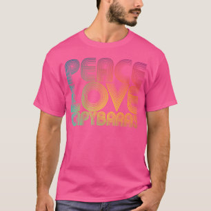 Peace Love Capybaras Animal Lover Rainbow Capybara T-Shirt