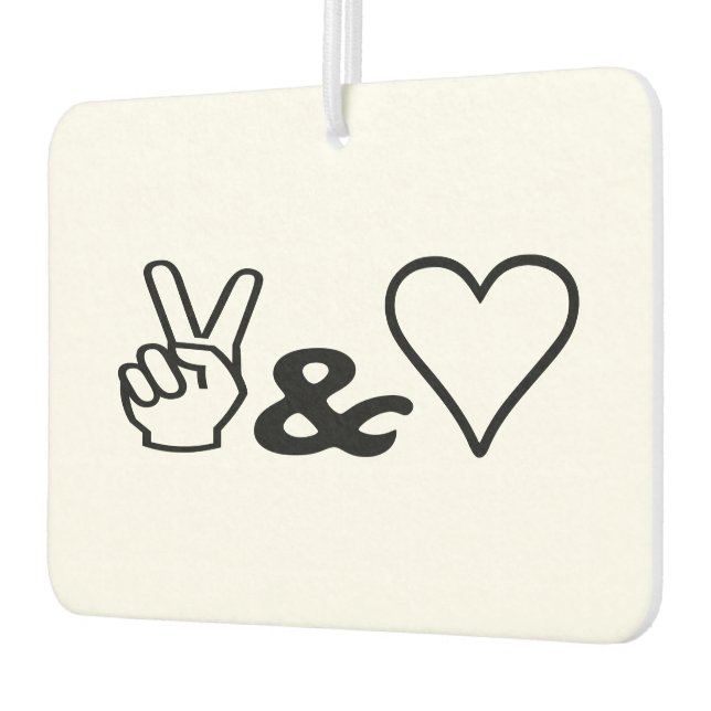 Peace & Love Car Air Freshener (Left)